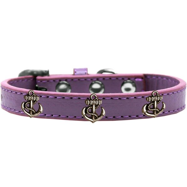 Mirage Pet Products Bronze Anchor Widget Dog CollarLavender Size 18 631-23 LV18